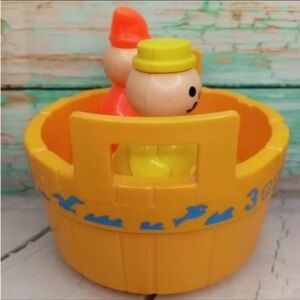 Vintage Fisher Price Bath Tub Toy 2 Men And A Tub